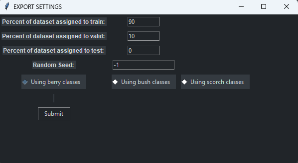 Exporting an Annotated Dataset (to Lambda) — Rowan Blueberry Project